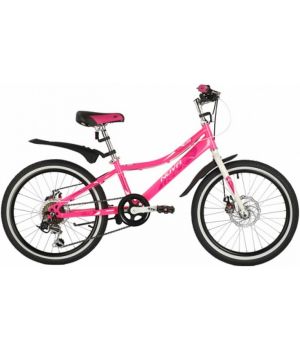Велосипед NOVATRACK ALICE 20 DISK, розовый, сталь, 6 ск., 