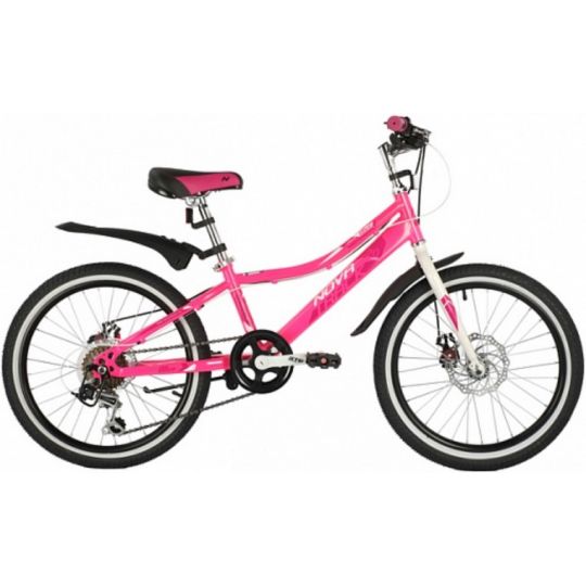Велосипед NOVATRACK ALICE 20 DISK, розовый, сталь, 6 ск.,  