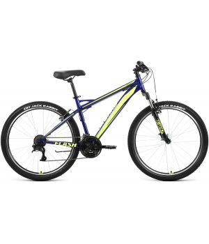 Велосипед FORWARD FLASH 26 1.2 (26" 21 ск. рост. 15") 2022, синий/ярко-зеленый, RBK22FW26648