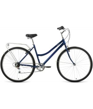 Велосипед FORWARD TALICA 28 2.0 (28" 7 ск. рост. 19") 2022, темно-синий/белый, RBK22FW28005