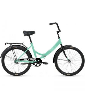 Велосипед ALTAIR CITY 24 (24" 1 ск. рост. 16" скл.) 2020-2021, мятный/серый, RBKT1YF41006