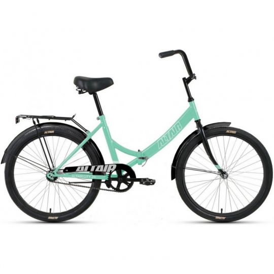 Велосипед ALTAIR CITY 24 (24" 1 ск. рост. 16" скл.) 2020-2021, мятный/серый, RBKT1YF41006 