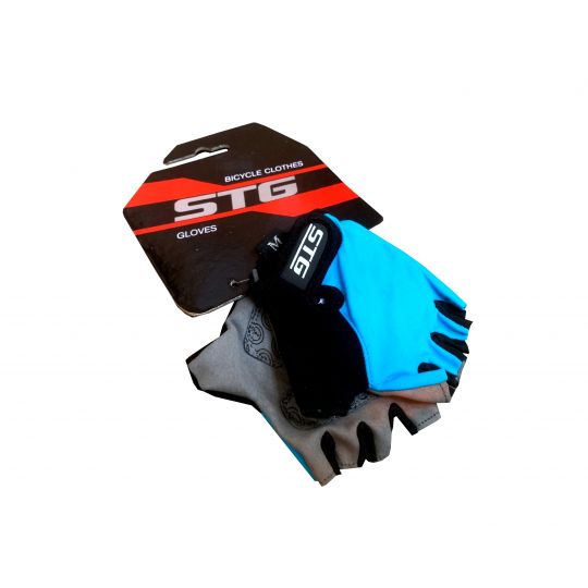 Перчатки STG детск.мод.819 с защитной прокладкой,застежка на липучке,размер M,синие 