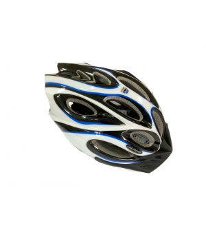 Шлем 8-9001263 спорт. с сеточкой Skiff 143 Blu 14отв. INMOLD сине-бело-черный 52-58см (10) AUTHOR