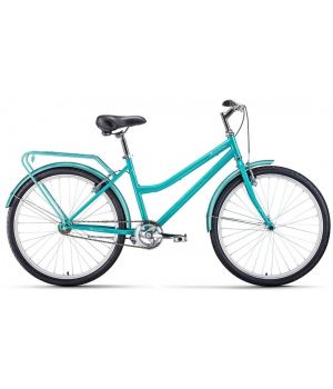 Велосипед FORWARD BARCELONA 26 1.0 (26" 1 ск. рост. 17") 2022, мятный/белый, RBK22FW26549