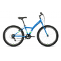 Велосипед FORWARD DAKOTA 24 1.0 (24" 6 ск. рост. 13") 2022, голубой/ярко-зеленый, RBK22FW24590 