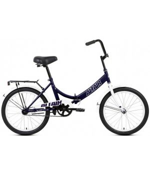 Велосипед ALTAIR CITY 20 (20" 1 ск. рост 14" скл.) 2020-2021, темно-синий/белый, RBKT1YF01003