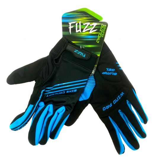 Перчатки 08-202813 неопрен, WIND PRO, черно-синие, утепленные, длинные пальцы, р-р M, для сенсорных  