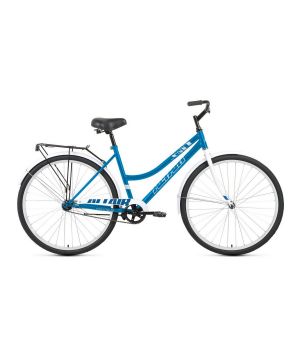 Велосипед ALTAIR CITY 28 low (28" 1 ск. рост 19") 2020-2021, голубой/белый, RBKT1YN81010