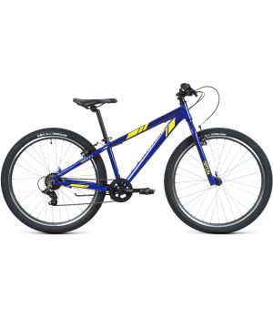 Велосипед FORWARD TORONTO 26 1.2 (26" 7 ск. рост. 13") 2022, синий/желтый, RBK22FW26030