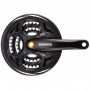 Шатуны Shimano Altus M311, 48/38/28T, 175мм, кв, защ, черн EFCM311E888CL 