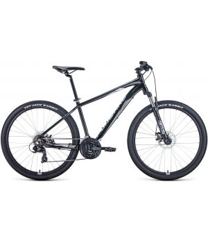 Велосипед FORWARD APACHE 27,5 2.0 D (27,5" 21 ск. рост. 15") 2022, черный/серый, RBK22FW27286