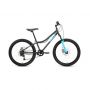 Велосипед ALTAIR MTB HT 24 2.0 D (24" 6 ск. рост. 12") 2022, темно-серый/голубой, RBK22AL24095 