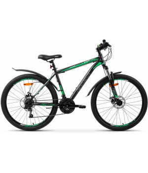 Велосипед AIST Quest Disс 26 18 черно-зеленый 2022