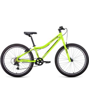 Велосипед FORWARD TITAN 24 1.0 (24" 6 ск. рост. 12") 2022, ярко-зеленый/темно-серый, RBK22FW24841