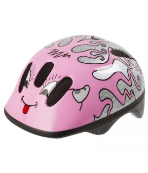 Шлем детский/подростк. 5-731006 с сеточкой 6 отв. 52-56см CURLY/розовый (10) VENTURA 
