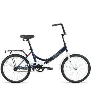 Велосипед ALTAIR CITY 20 (20" 1 ск. рост. 14" скл.) 2022, темно-синий/белый, RBK22AL20003
