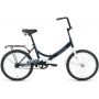 Велосипед ALTAIR CITY 20 (20" 1 ск. рост. 14" скл.) 2022, темно-синий/белый, RBK22AL20003 