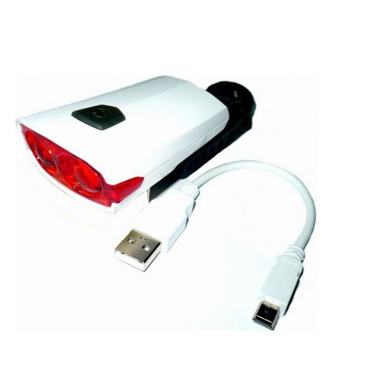 Фонарь XC-122R, 2 светодиода (USB-кабель для зарядки) 