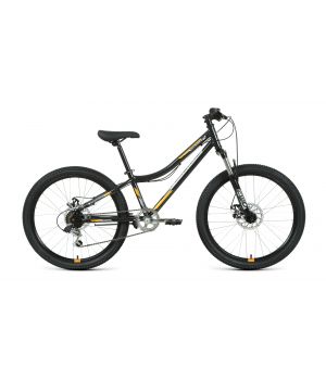 Велосипед FORWARD TITAN 24 2.0 D (24" 6 ск. рост. 12") 2022, черный/оранжевый, RBK22FW24023