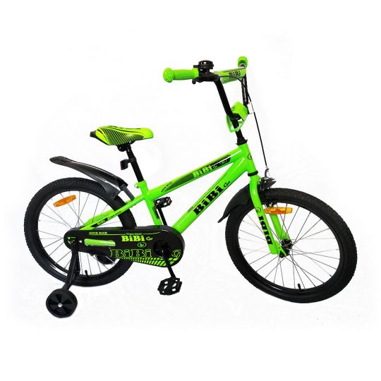 Велосипед  детский двухколесный BIBI 18" GO 18.SC.GO.GN0 black/green (П) 
