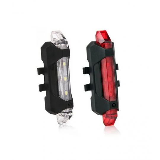 Комплект фонарей AUTHOR Stake Mini USB SET, 8-12040140, быстросъем. 3ф перед+зад. USB Li-ion 