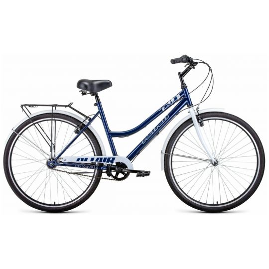 Велосипед ALTAIR CITY 28 low 3.0 (28" 3 ск. рост. 19") 2022, темно-синий/белый, RBK22AL28028 