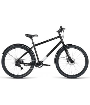 Велосипед FORWARD SPIKE 27,5 D (27,5" 8 ск. рост. 18") 2023, черный/серебристый
