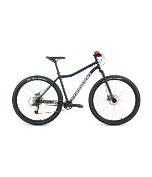 Велосипед FORWARD SPORTING 29 X D (29" 9 ск. рост. 17") 2022, темно-синий/красный, RBK22FW29967