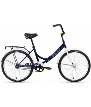 Велосипед ALTAIR CITY 24 (24" 1 ск. рост. 16" скл.) 2020-2021, темно-синий/серый, RBKT1YF41002