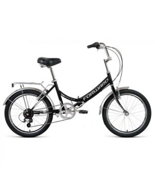 Велосипед FORWARD ARSENAL 20 2.0 (20" 6 ск. рост. 14" скл.) 2020-2021, черный/серый, RBKW1YF06009