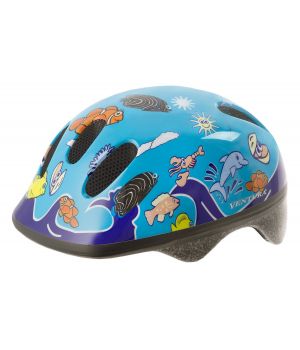 Шлем детский/подростк. 5-731000 с сеточкой 6 отв. 52-56см SEA WORLD/голубой (10) VENTURA 