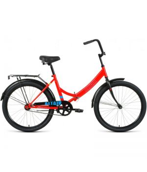 Велосипед ALTAIR CITY 24 (24" 1 ск. рост. 16" скл.) 2020-2021, красный/голубой, RBKT1YF41007
