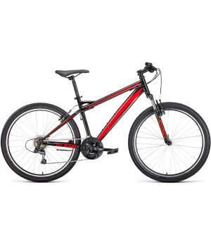 Велосипед FORWARD FLASH 26 1.0 (26" 21 ск. рост. 17") 2020-2021, черный/красный, RBKW1M16G047