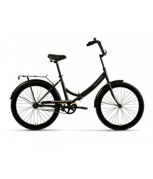 Велосипед FORWARD VALENCIA 24 X (24" 1 ск. рост. 16" скл.) 2022, черный/золотой, RBK22FW24073