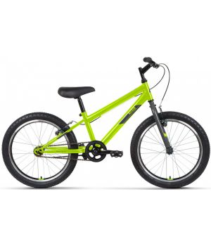 Велосипед ALTAIR MTB HT 20 LOW (20" 1 ск. рост. 10.5") 2022, ярко-зеленый/серый, IBK22AL20084