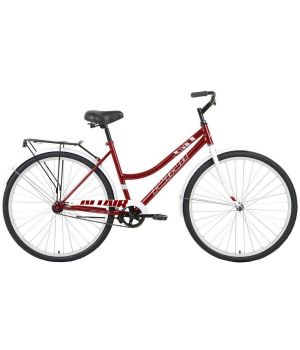 Велосипед ALTAIR CITY 28 LOW (28" 1 ск. рост. 19") 2020-2021, темно-красный/белый, RBKT1YN81008
