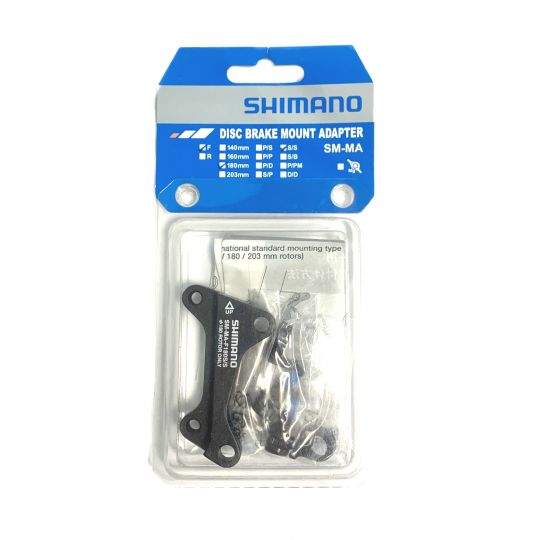 Адаптер для диск. тормоза Shimano, SM-MA-F180S/S, болт 2 шт., стоп. кольца 2 шт. 