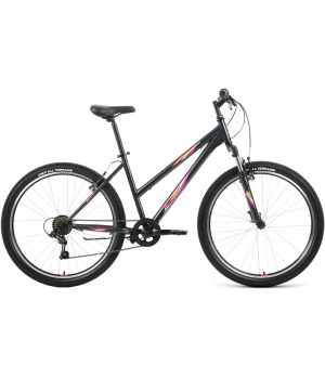 Велосипед FORWARD IRIS 26 1.0 (26" 6 ск. рост. 17") 2022, темно-серый/розовый, RBK22FW26735