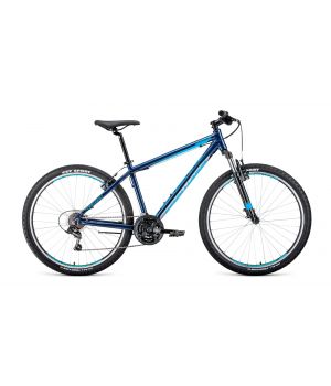 Велосипед FORWARD APACHE 27,5 1.0 алюм. (27,5" 21ск рост 17&#039;&#039;) синий/светло-зеленый/, RBKW0M67Q016