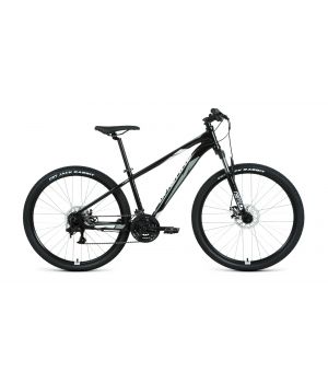 Велосипед FORWARD APACHE 27,5 2.2 D (27,5" 21 ск. рост. 17") 2022, черный/серый, RBK22FW27311