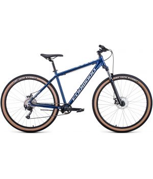 Велосипед FORWARD BURAN 29 2.0 DISC (29" 9 ск. рост. 19") 2020-2021, синий/серебристый, RBKW1M399002