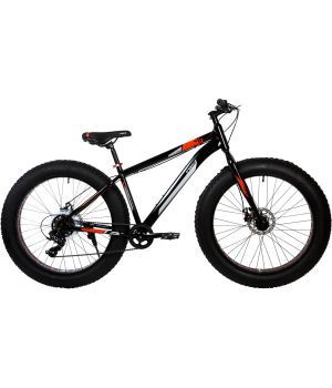Велосипед FOXX JUMBO 26" FATBIKE черный, сталь, р-р 17"