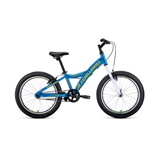 Велосипед FORWARD COMANCHE 20 1.0 алюм. (20" 1ск) голубой / желтый, RBKW01601002 