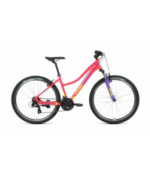 Велосипед FORWARD JADE 27,5 1.0 (27,5" 21 ск. рост. 16.5") 2022, розовый/желтый, RBK22FW27750