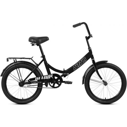 Велосипед ALTAIR CITY 20 (20" 1 ск. рост. 14" скл.) 2022, черный/серый, RBK22AL20002 