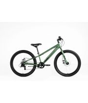 Велосипед FORWARD SPIKE 24 D (24" 7 ск. рост. 11") 2023, зеленый/черный