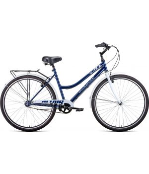 Велосипед ALTAIR CITY 28 low 3.0 (28" 3 ск. рост. 19") 2020-2021, темно-синий/белый, RBKT1YN83002
