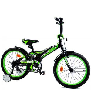 Велосипед детский двухколесный BIBI 18" SPACE 18.SC.SPAC.BL/GR black/green