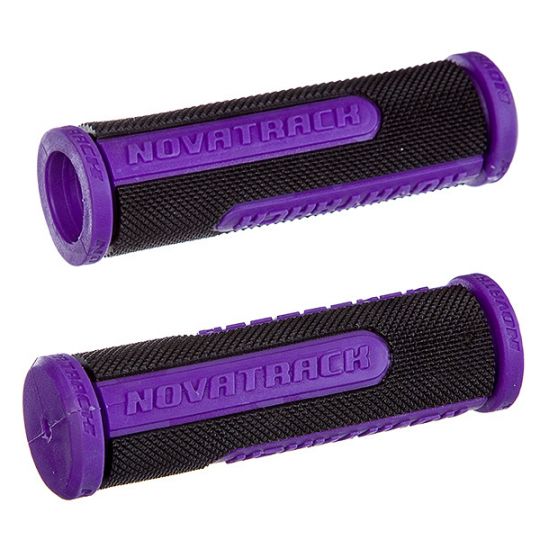 Грипсы Novatrack, 110мм, черно-фиолетовый (РТ266С) 